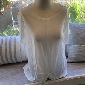 Lou & Grey by LOFT Linen White T-shirt